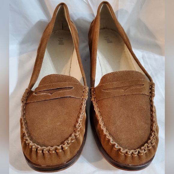 Suede Browns J Jill Leather Driving Mocassin Women Size 11 - Picture 1 of 3